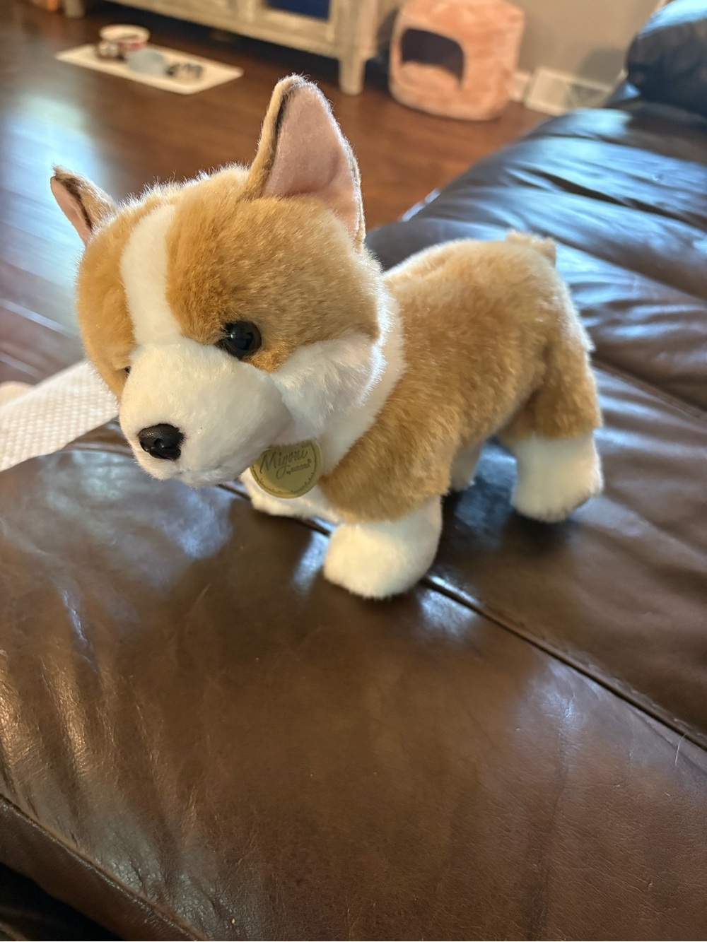 Plush Corgi Dog Toy - Brown and White Stuffed Pet Plush 10 in